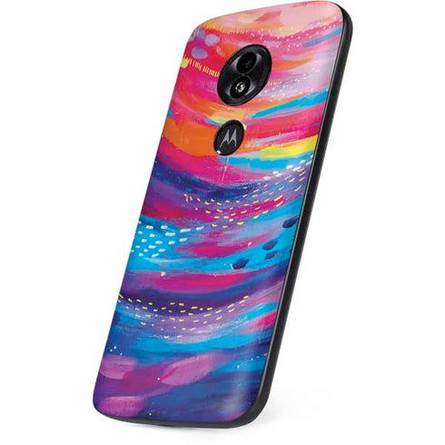 Etta Vee Rainbow Wave Brush Stroke Moto E5 Play Skin